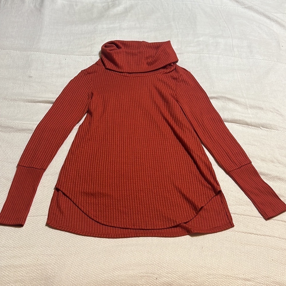 ***SUMMER SALE $9*** No Comment Burnt Orange TurtleNeck Sweater Small